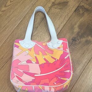 Emilio Pucci Vibrant Pink and Yellow Tote